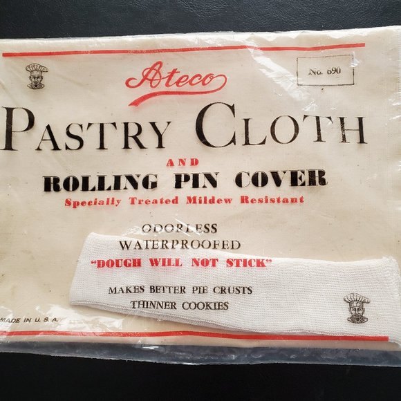 Ateco #690 Pastry Cloth and Rolling Pin Cover Set - Picture 5 of 5
